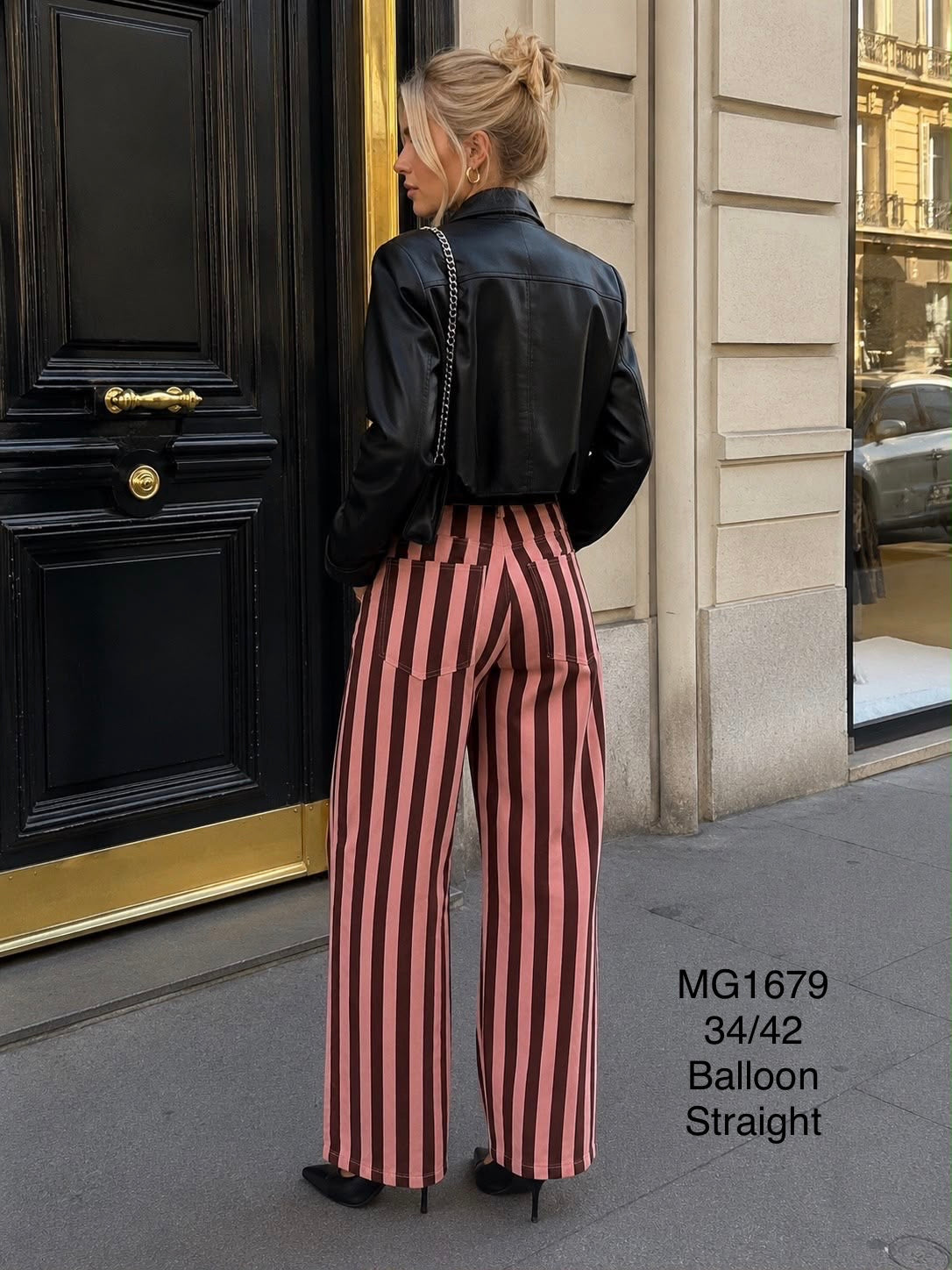 Jeansbroek Marina balloon fit pink