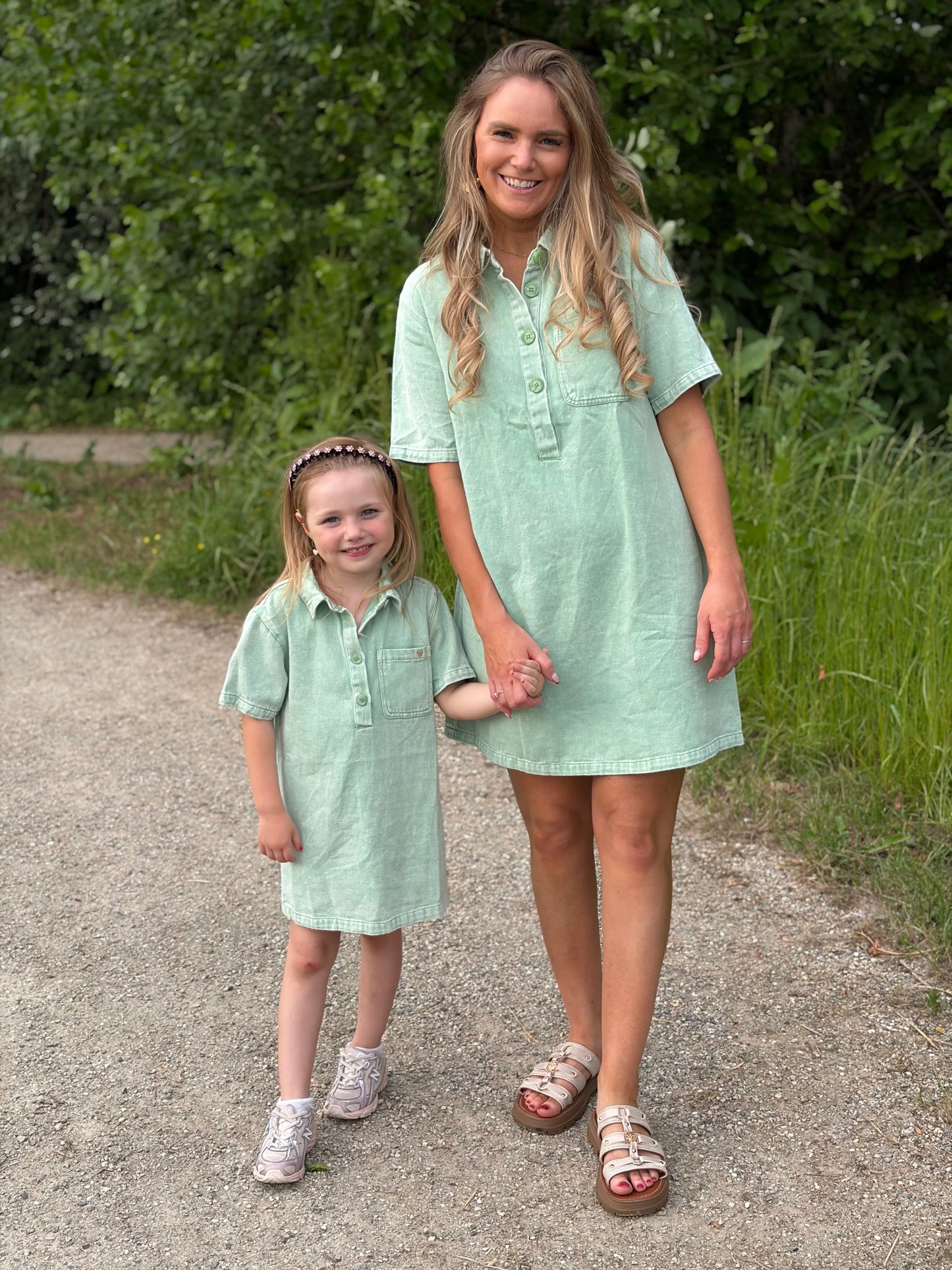Jeanskleed fille groen