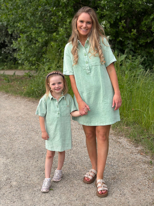 Jeanskleed fille groen