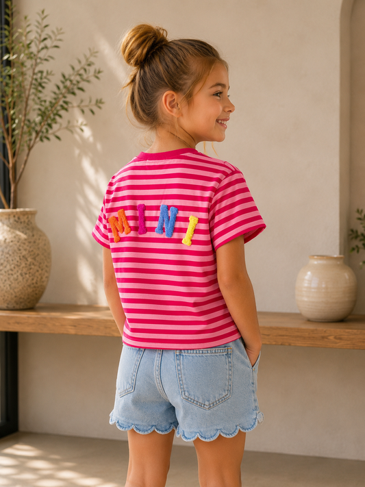 T-shirt Fille mini rood
