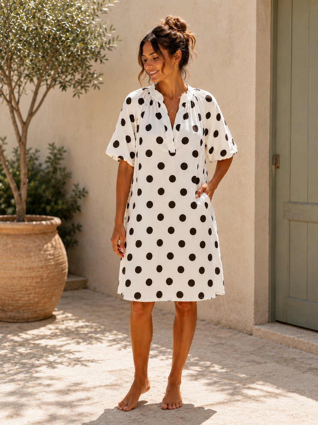 Kleedje Farfalla polka