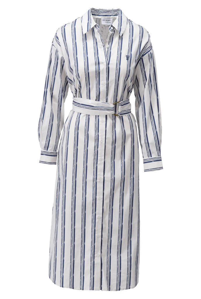 You're my lobster - Maxi jurk met strepen & kreeft (C701L)