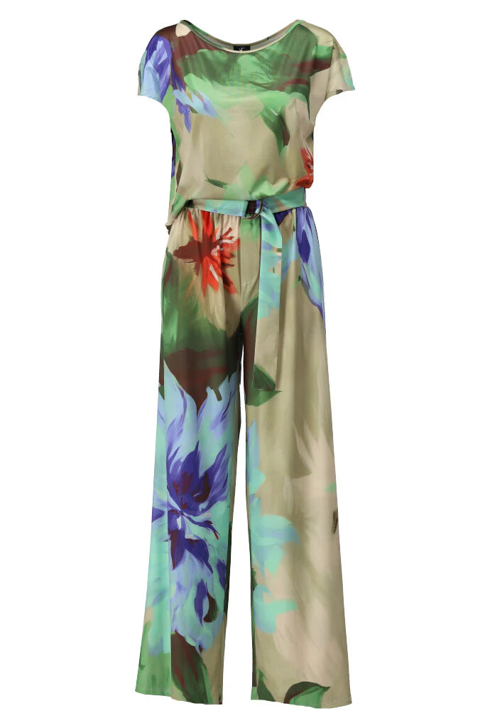 K-design - Jumpsuit met print en stoffen riem (A323P955)