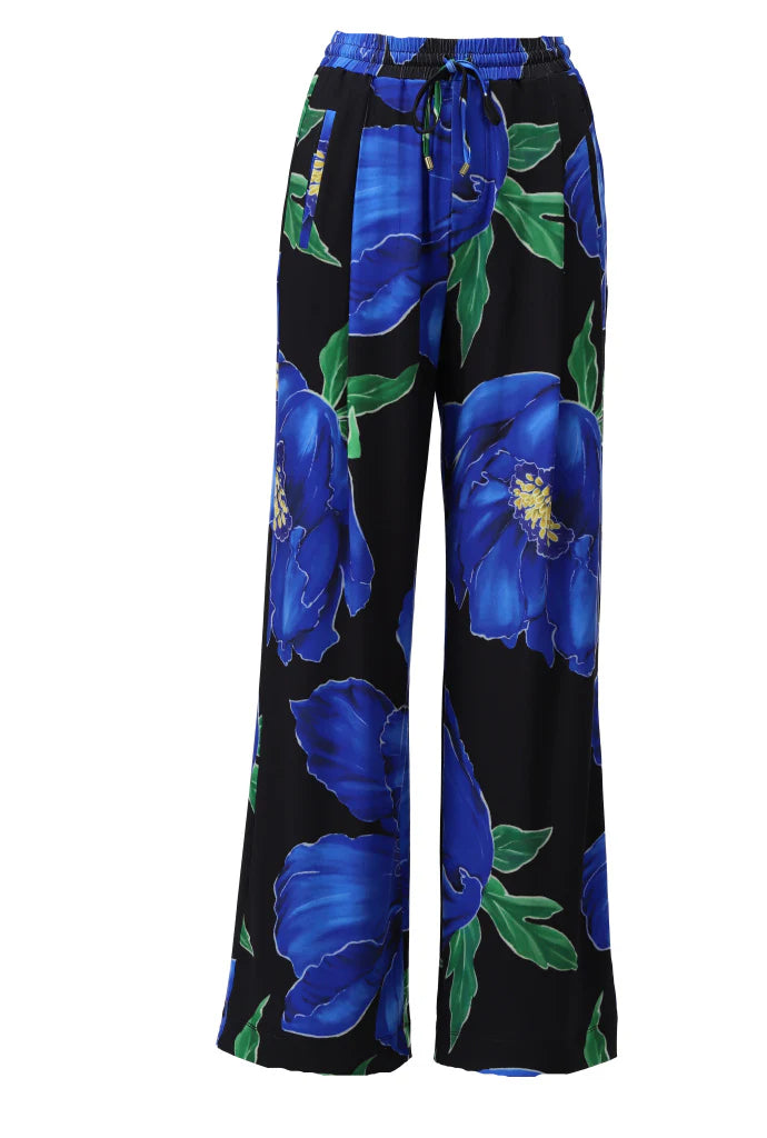 design - Broek met print en trekkoord (C319)
