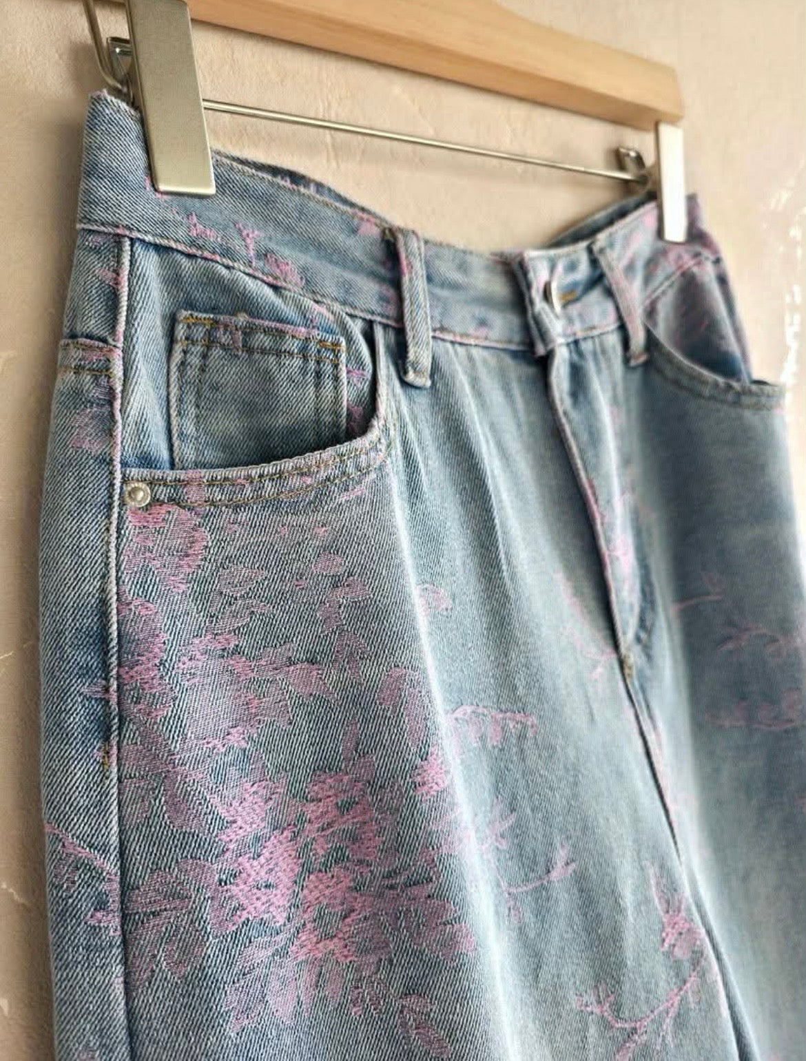 Jeansbroek Greta roos