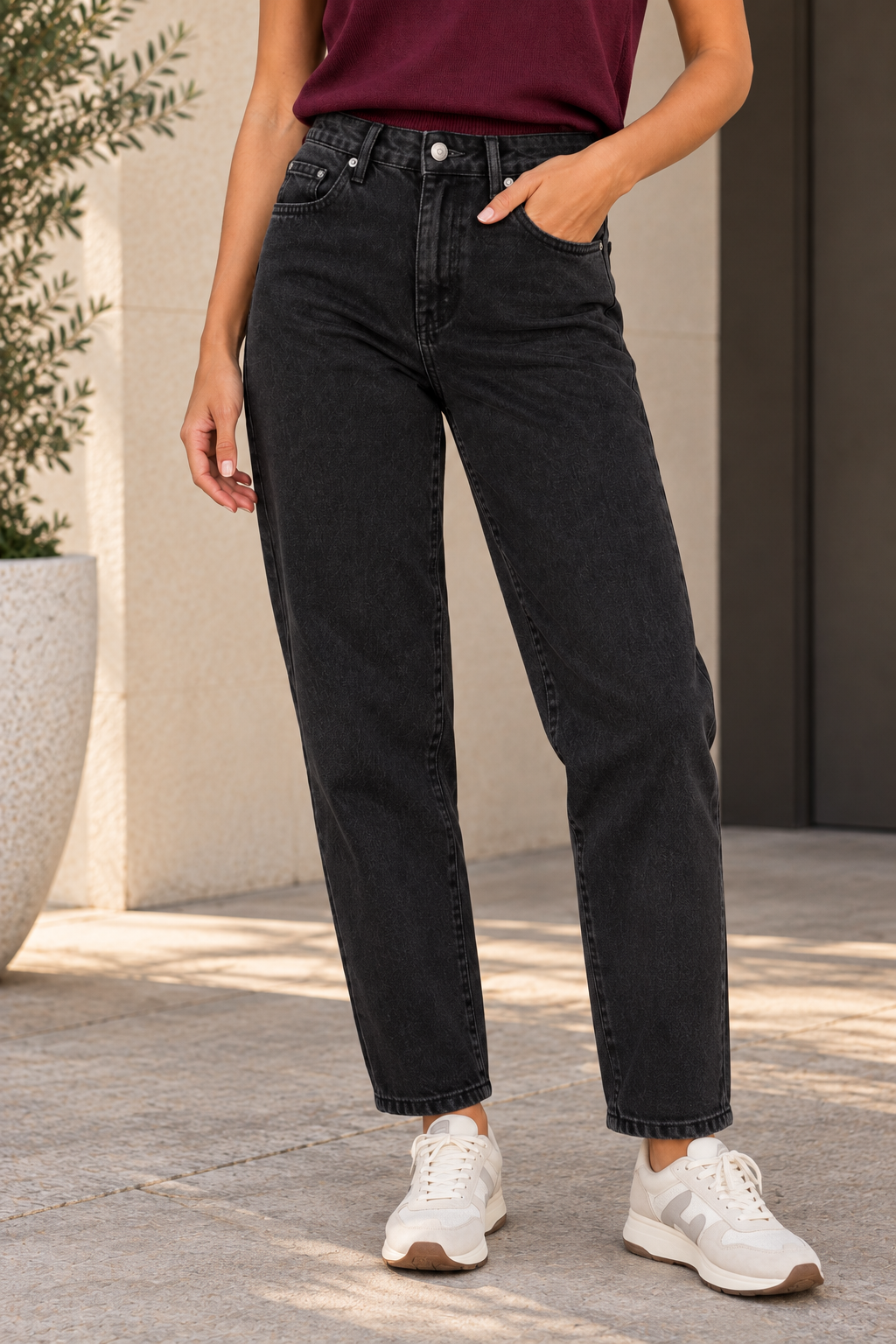 Jeansbroek Redial Mom zwart