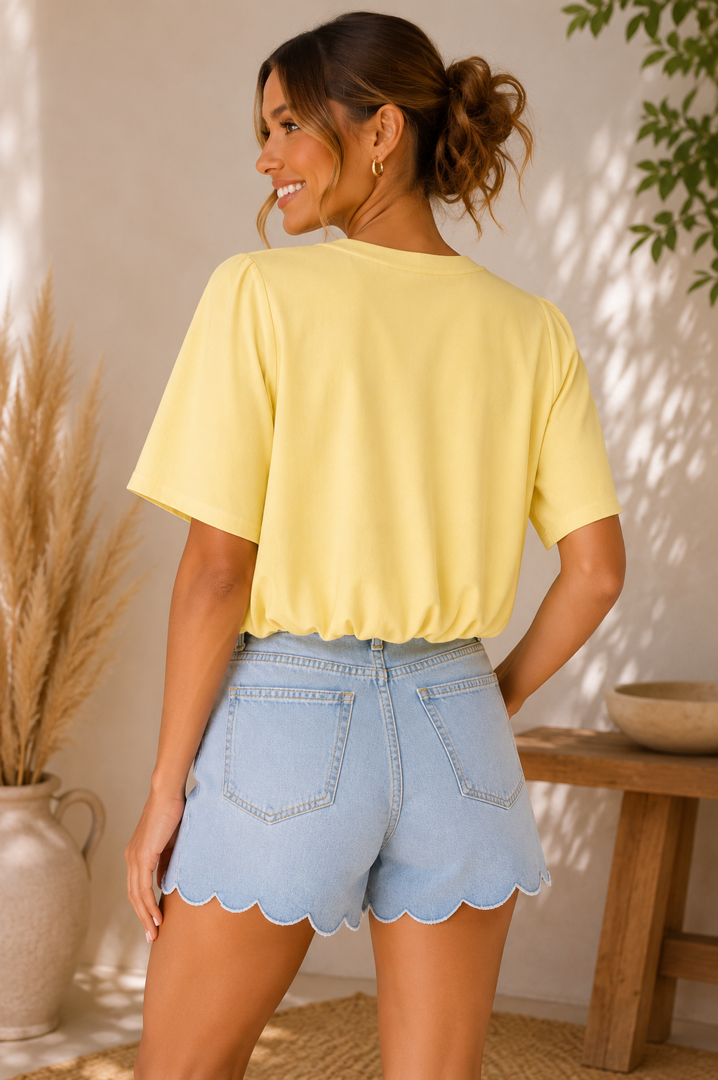 T-shirt Lorene geel