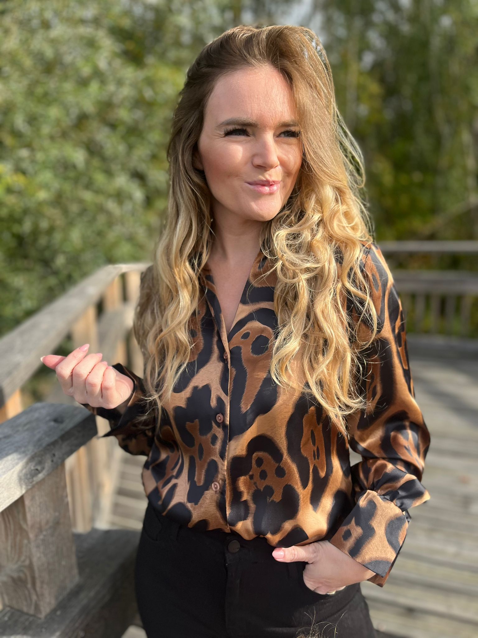 Hemd Amélie Juana camel