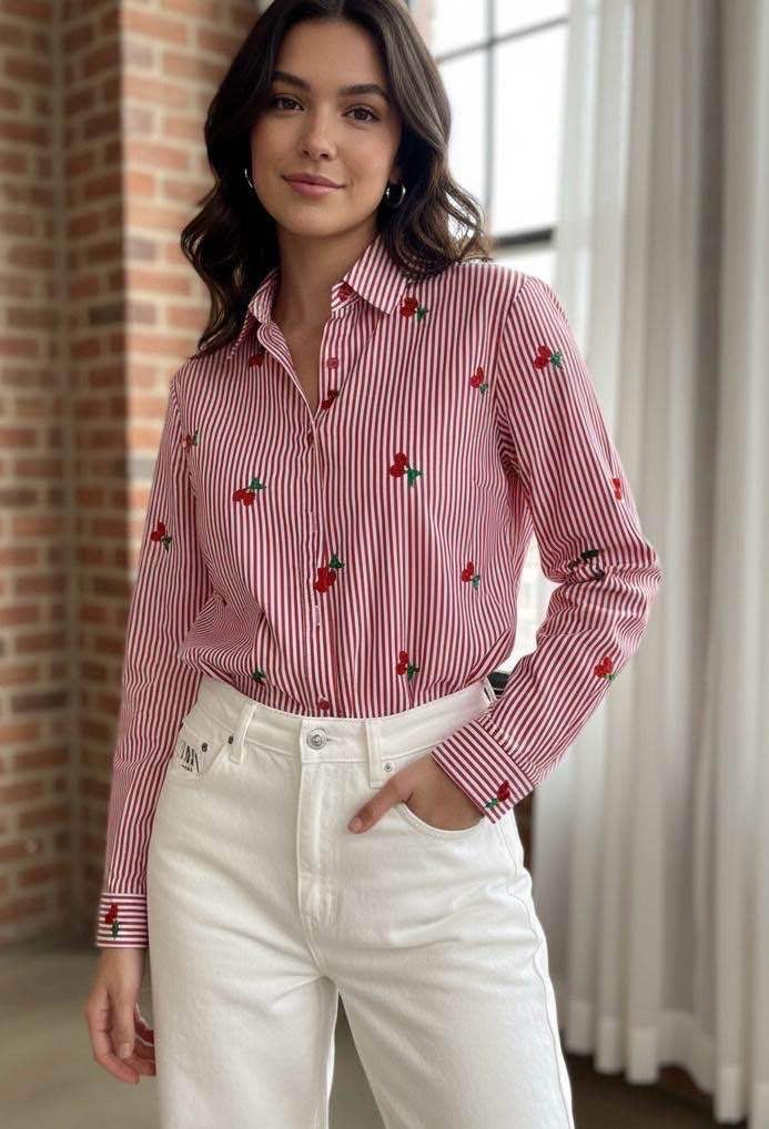 Hemd Suzzy rood/kersen