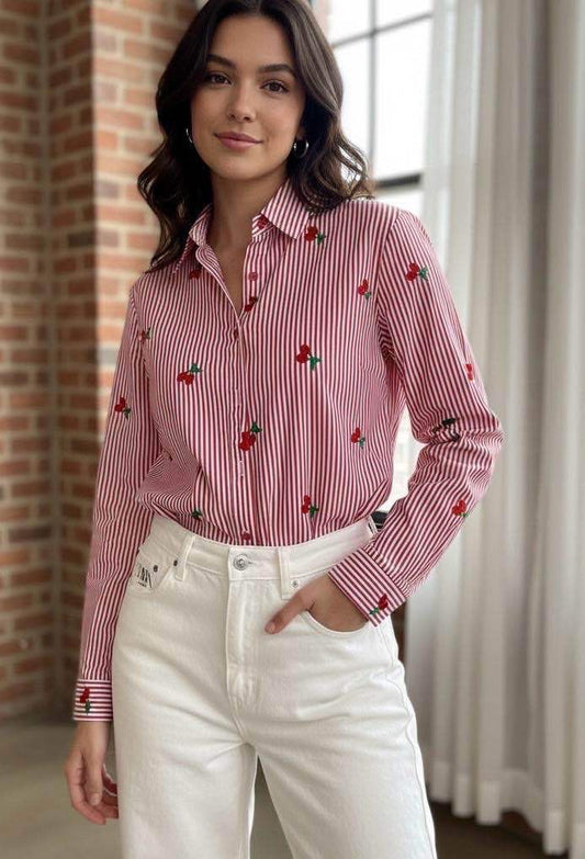 Hemd Suzzy rood/kersen