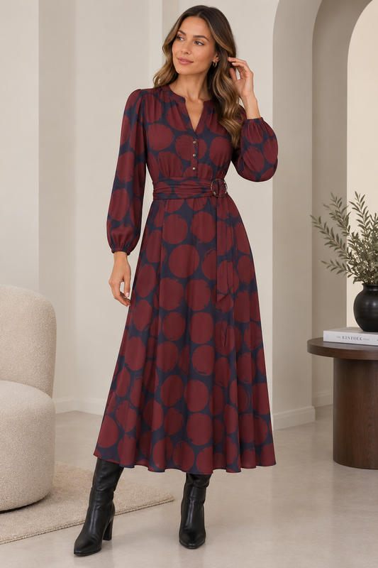 K-DESIGN — MAXI JURK MET PRINT