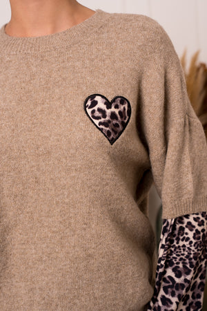 Pull Kimberly taupe Leopard