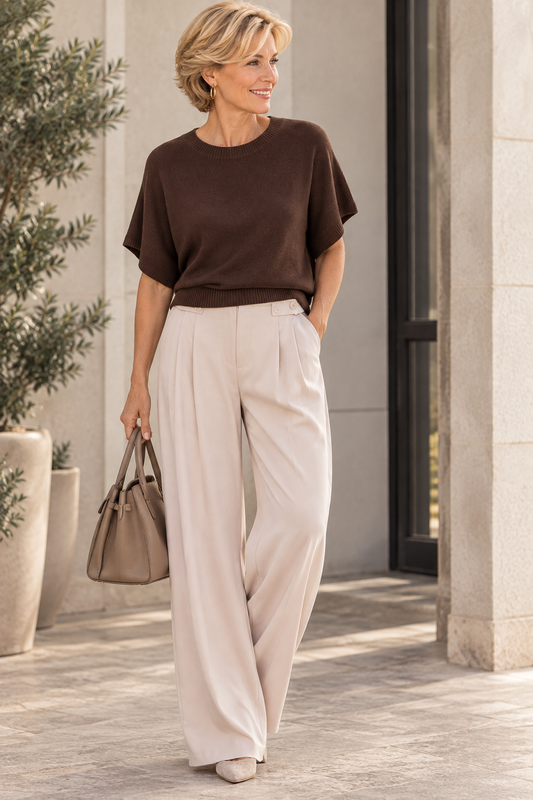 Broek Matteo Mosciano beige
