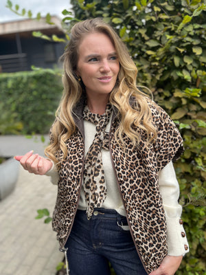 Vest Jules choco/leopard