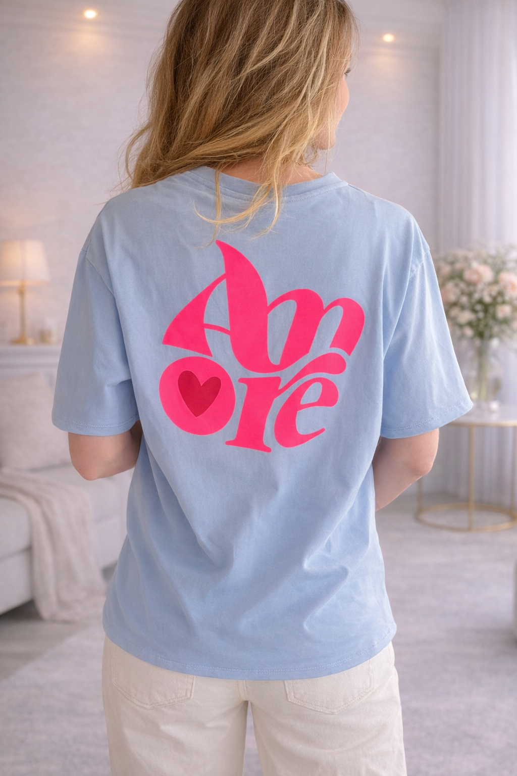 T-shirt Terra blauw amore