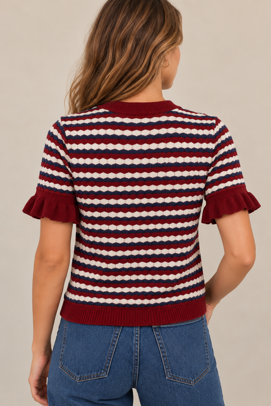 Bloesje Lut marine/bordeaux