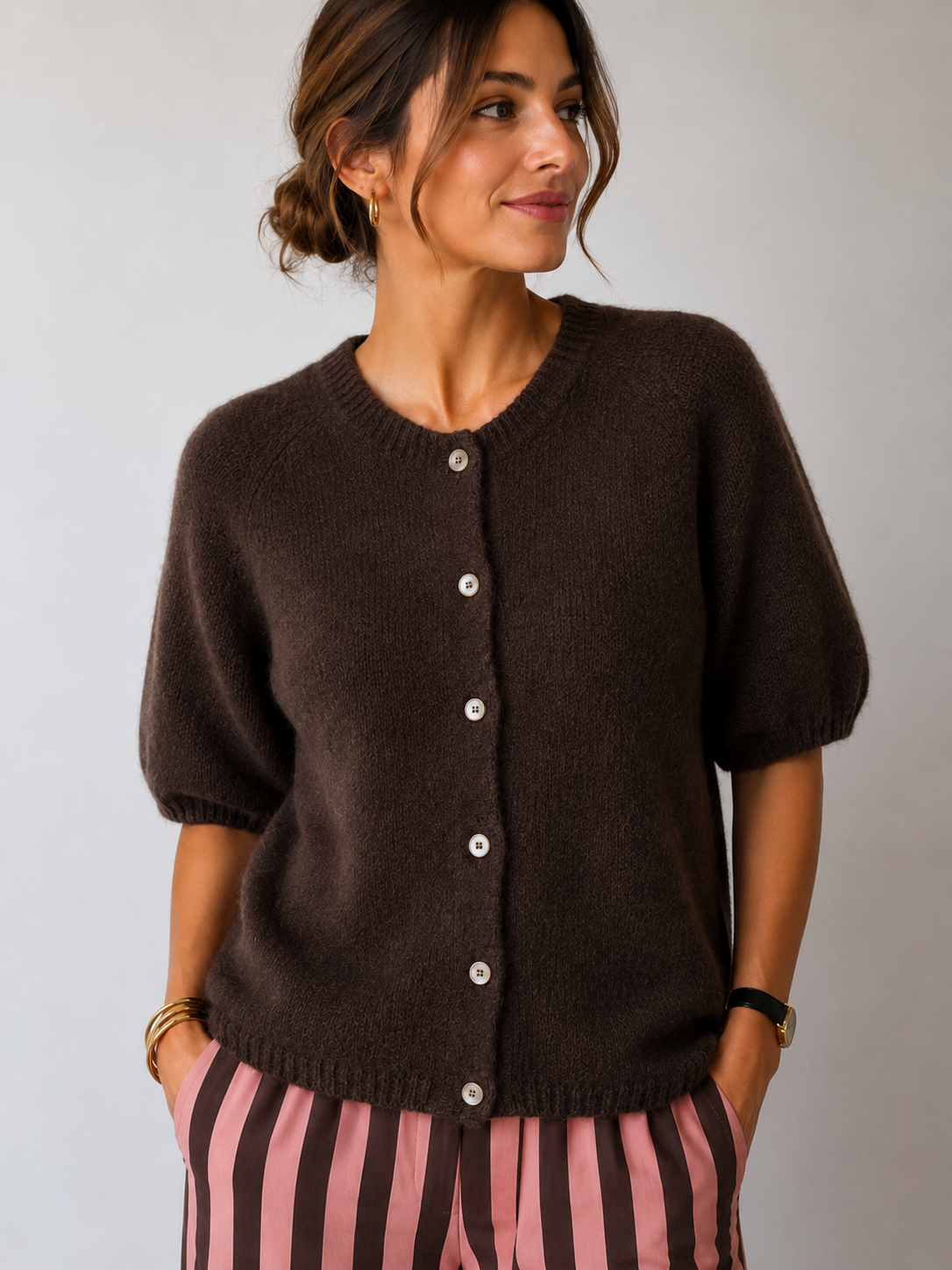 Gilet/pull Noéline choco