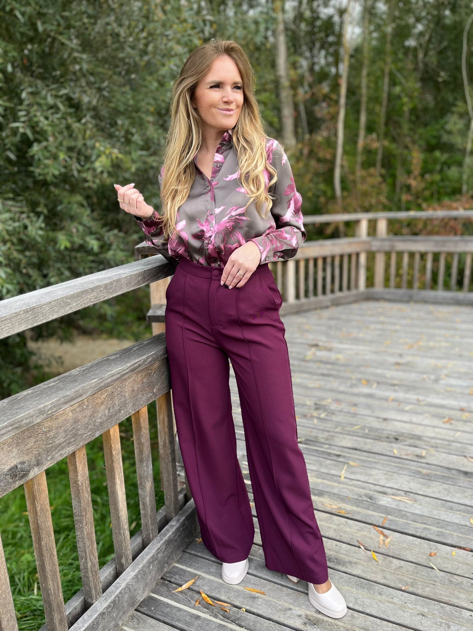Broek Elli Plum