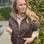 Vest Jules choco/leopard