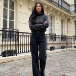 Jeansbroek Redial wide leg zwart