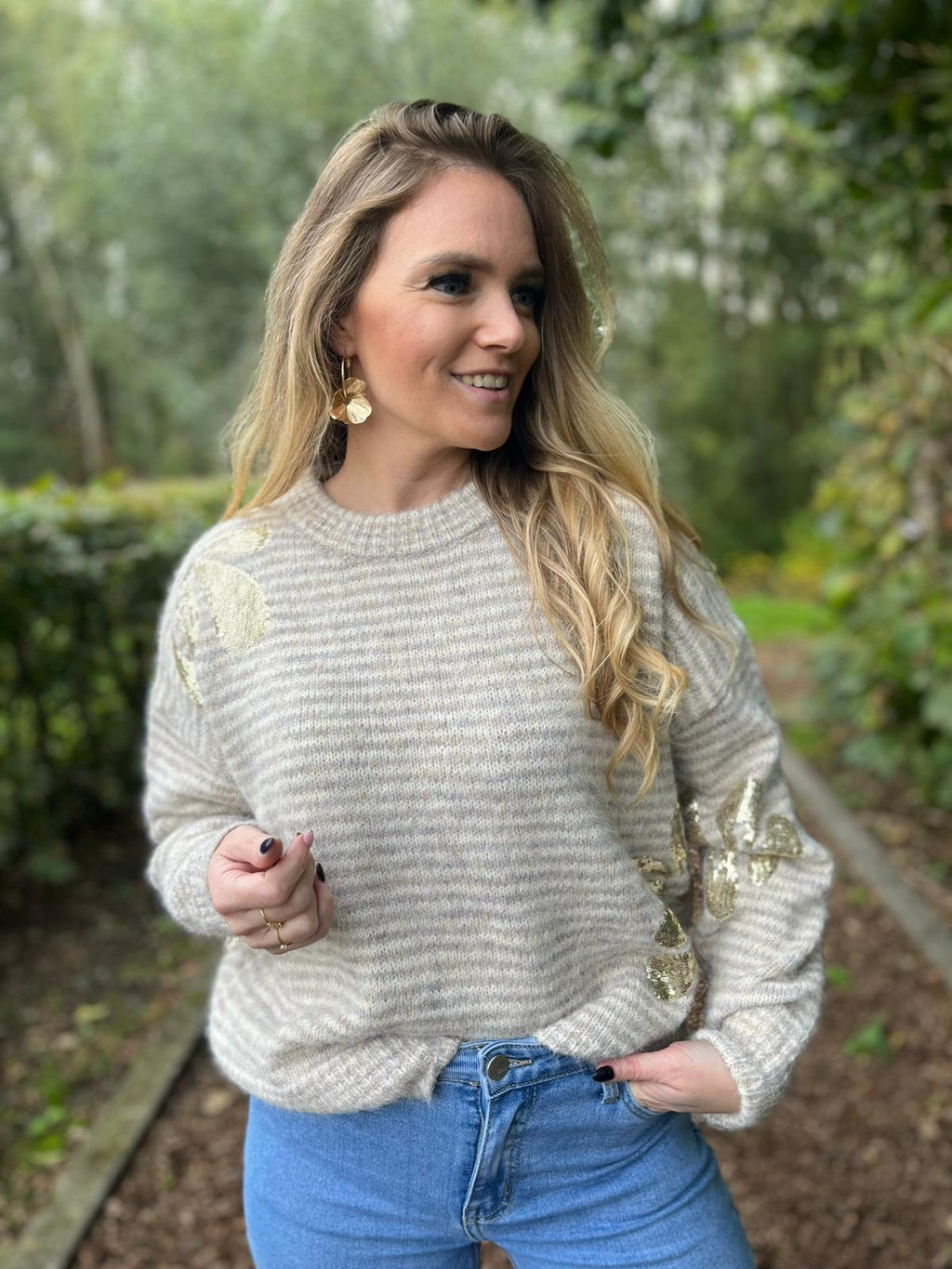 Pull Love taupe/beige