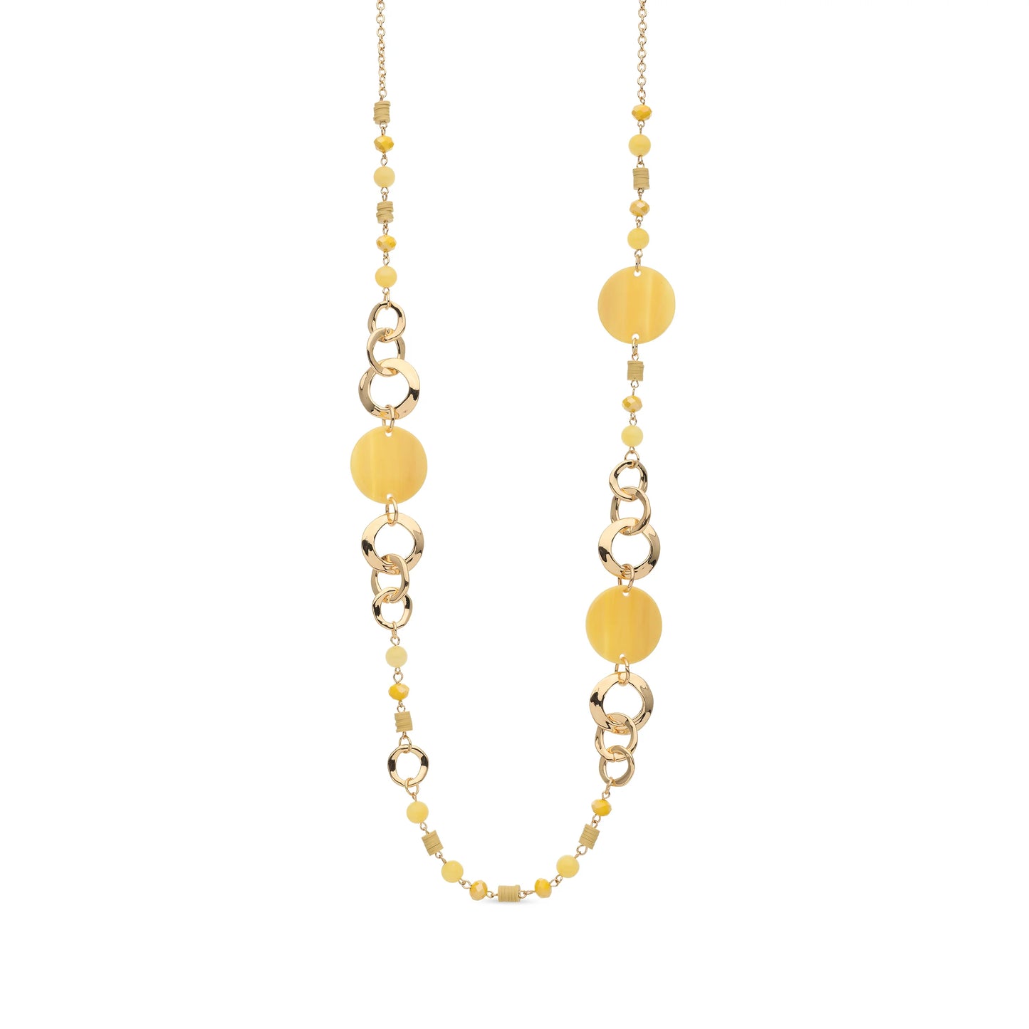 Lange ketting Babeza geel