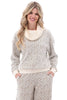 K-Design - Pull met rolkraag & dessin (B491