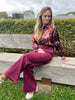 Broek Elli plum suède