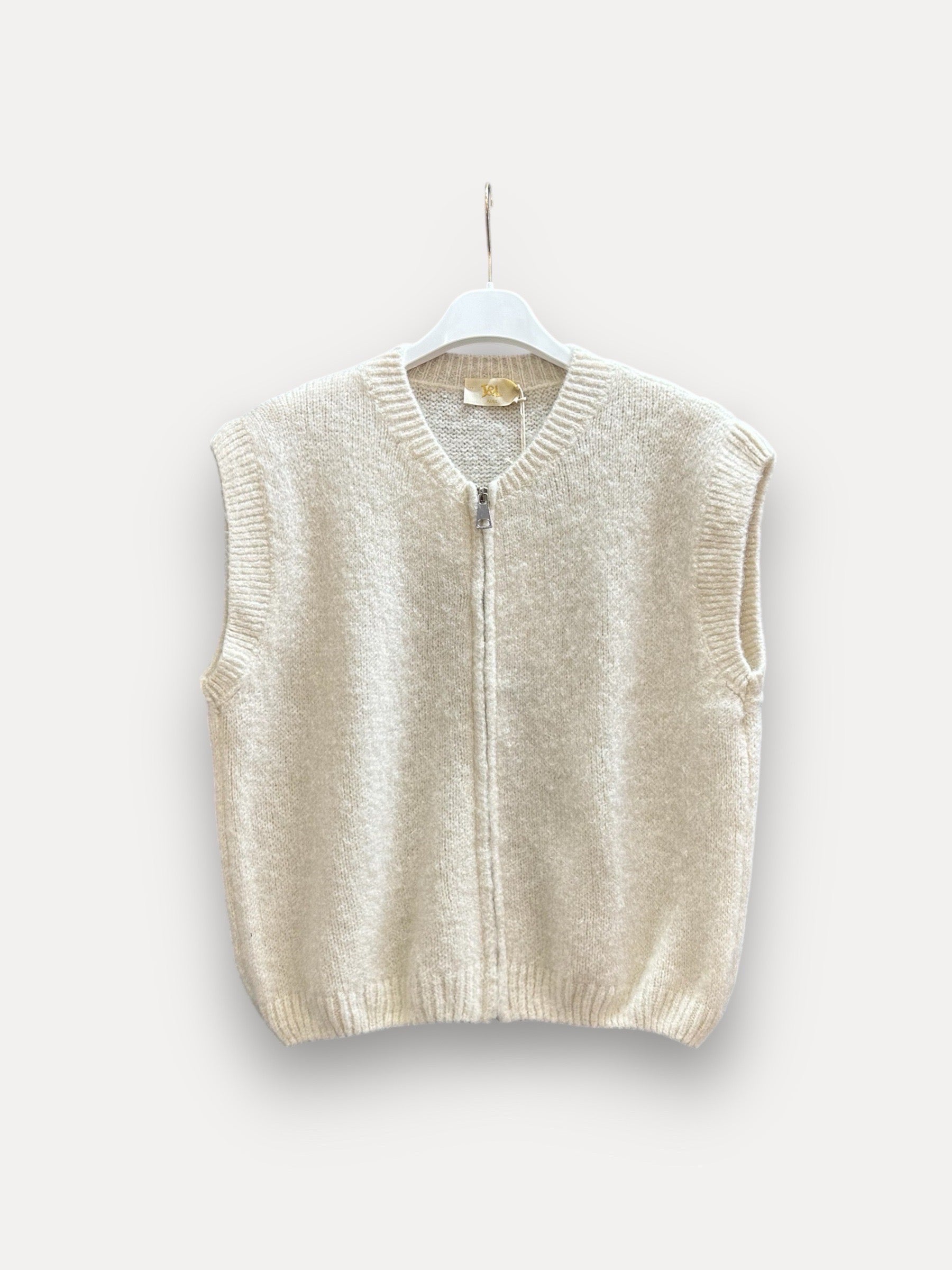 Debardeur met rits of-white