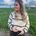 Pull Myra beige/choco