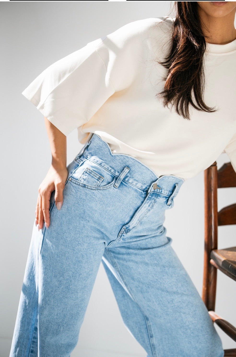 Jeansbroek Redial wide leg