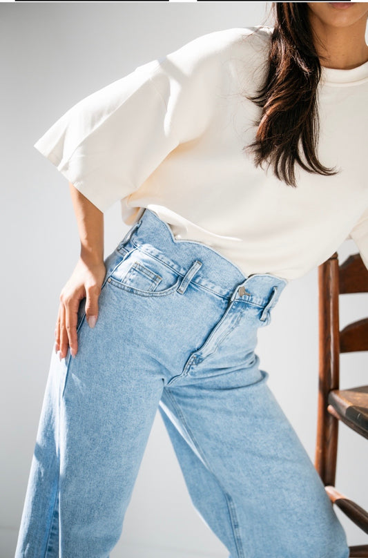 Jeansbroek Redial wide leg