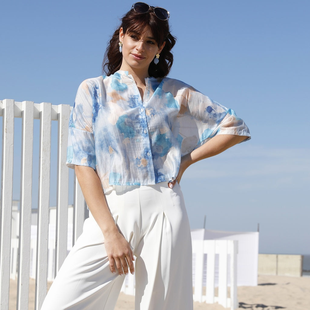 Hemd/bloes Amélie Loretta light blue