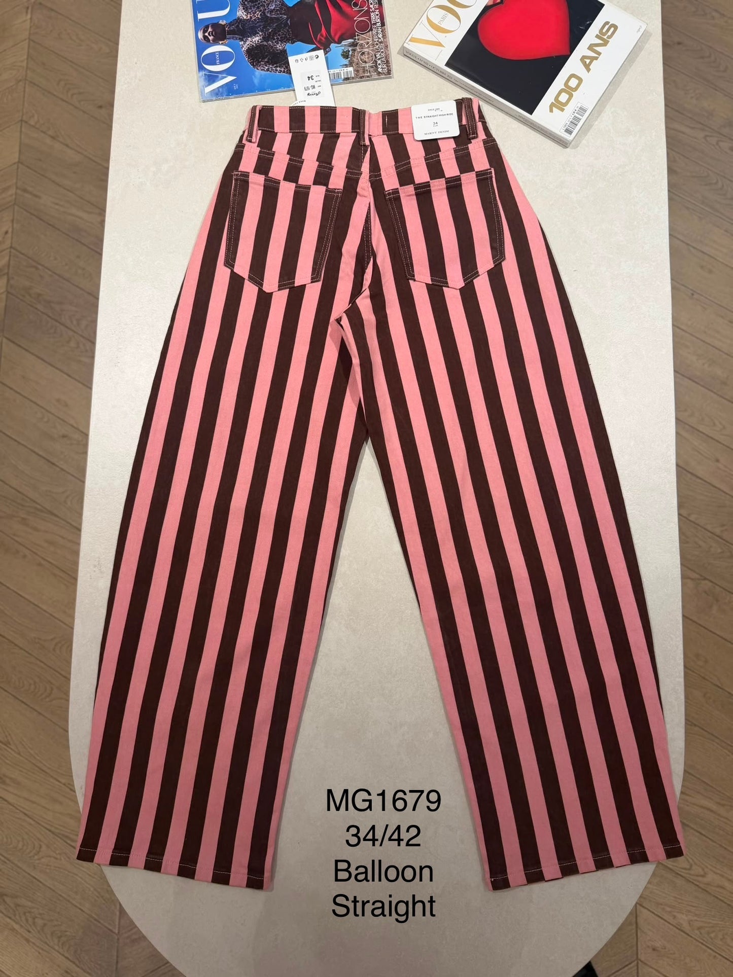 Jeansbroek Marina balloon fit pink