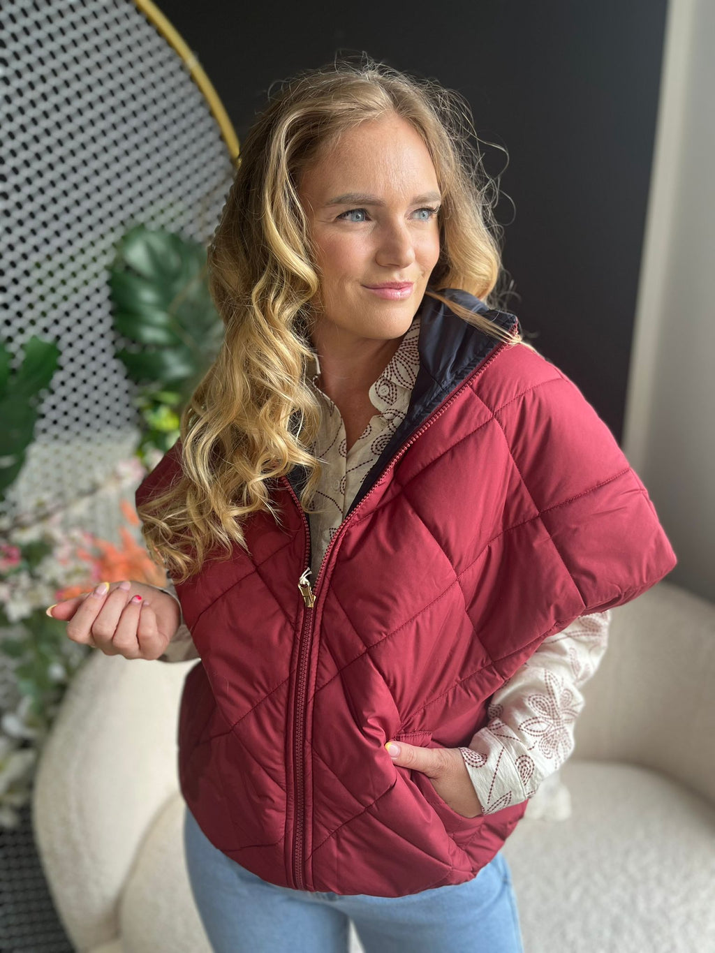 Vest Jules Bordeaux/navy