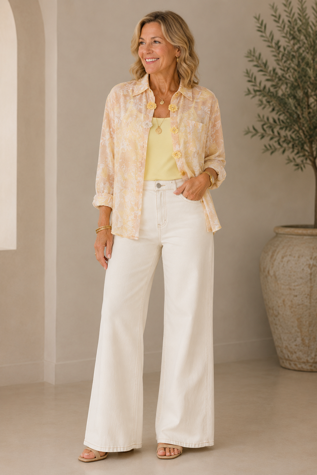 Jeansbroek Redial stretch wit 3203-7