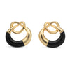 Oorbellen BE jewels goudkleurig zwart 0248