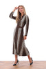 K-design - Maxi dress met print, knopen en bijpassende riem. Z145 P823