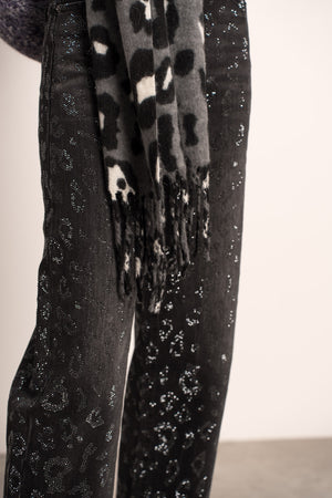 Sjaal Musy Leopard grijs