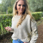 Pull Love taupe/beige