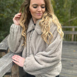 K-Design - Jas in bont look met rits (B904 )