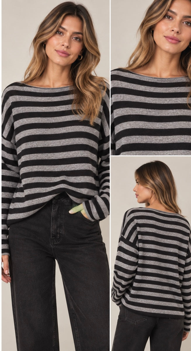 Pull j&l grijs/zwart