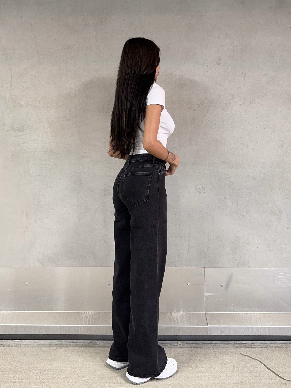 Jeansbroek Redial zwart wild leg stretch