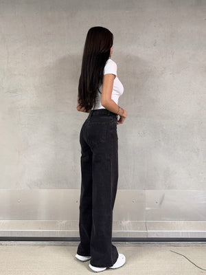 Jeansbroek Redial zwart wild leg stretch