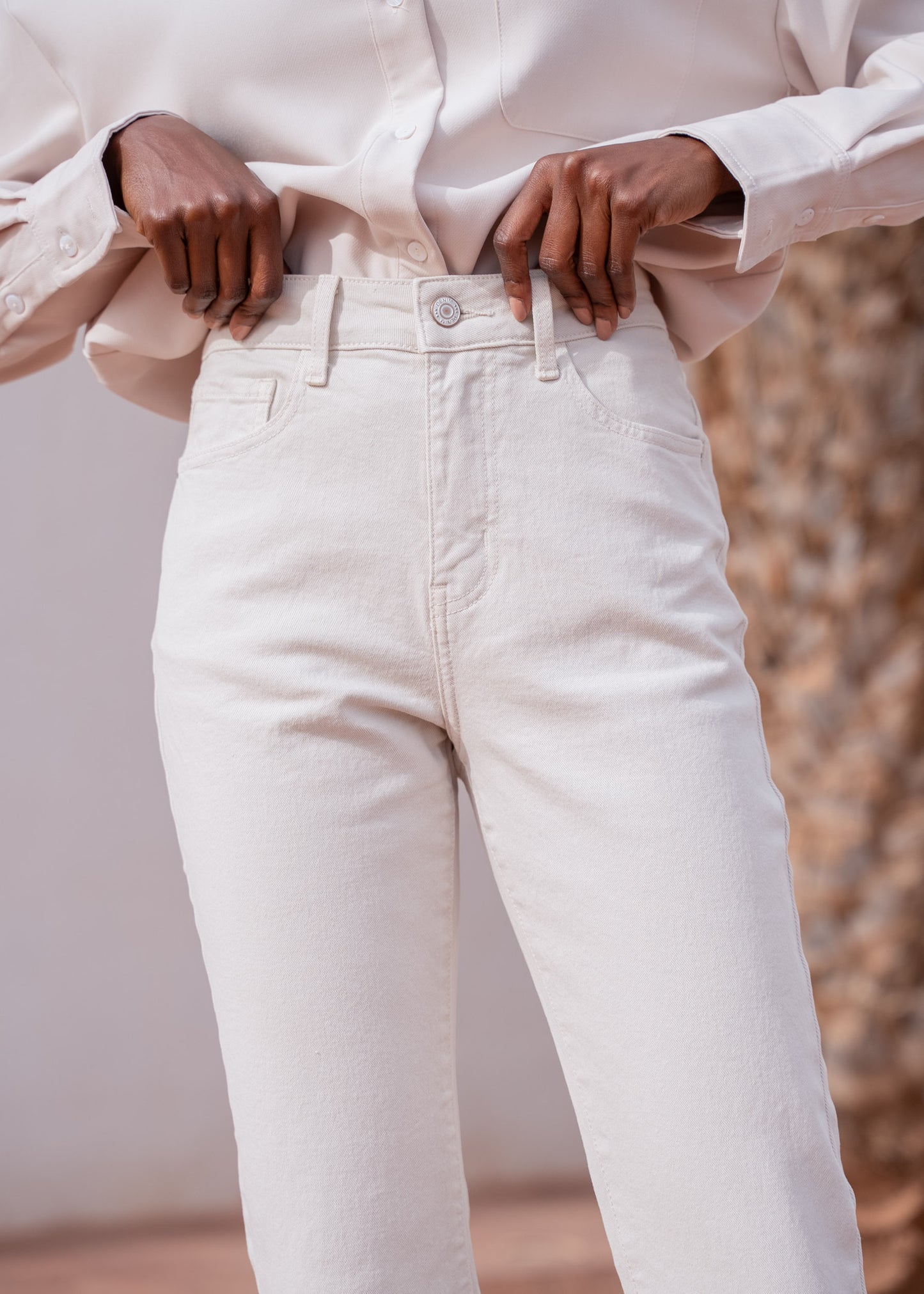 Jeansbroek Oraije beige flare