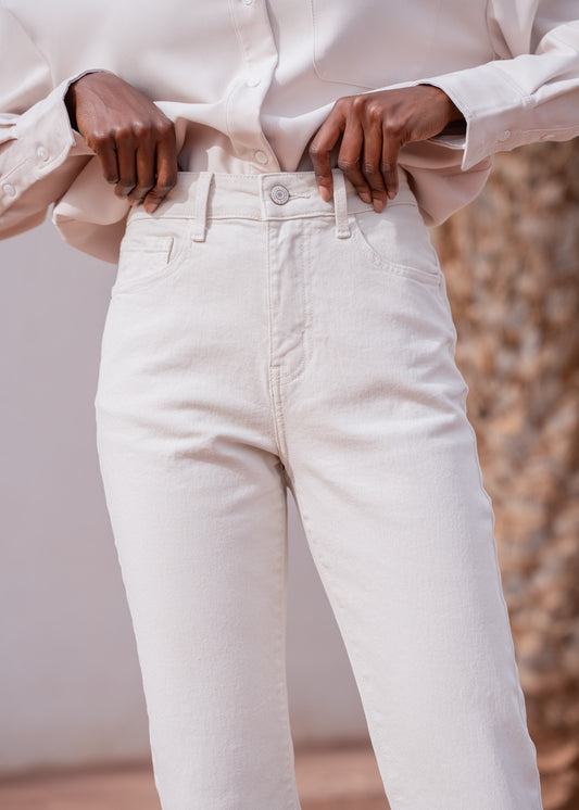 Jeansbroek Oraije beige flare