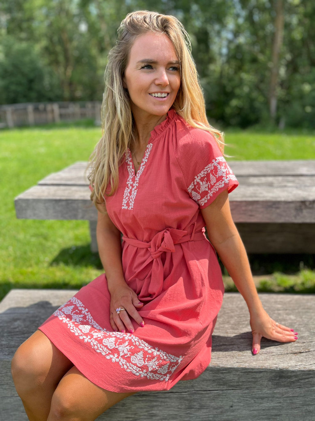 Kleedje Avril terracotta