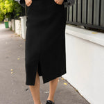 Rok Cindy zwart suède