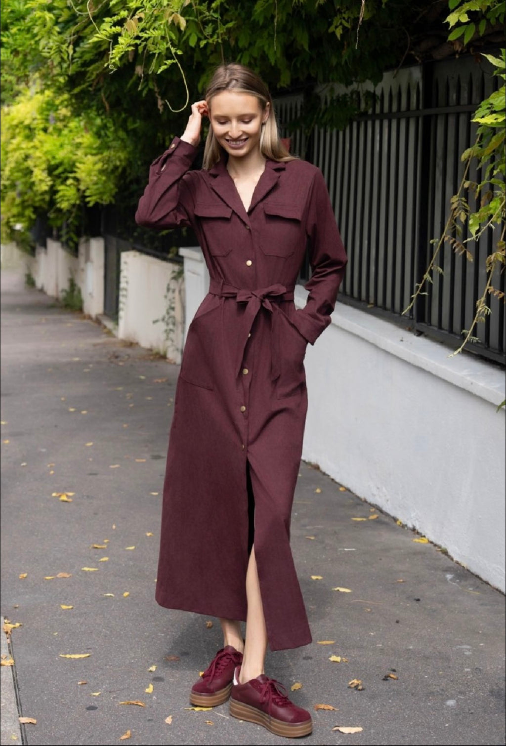 Kleed Cindy suède bordeaux