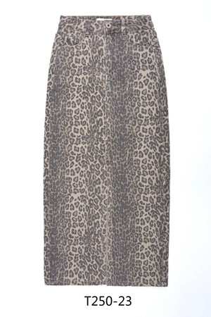 Jeansrok Laulia Leopard